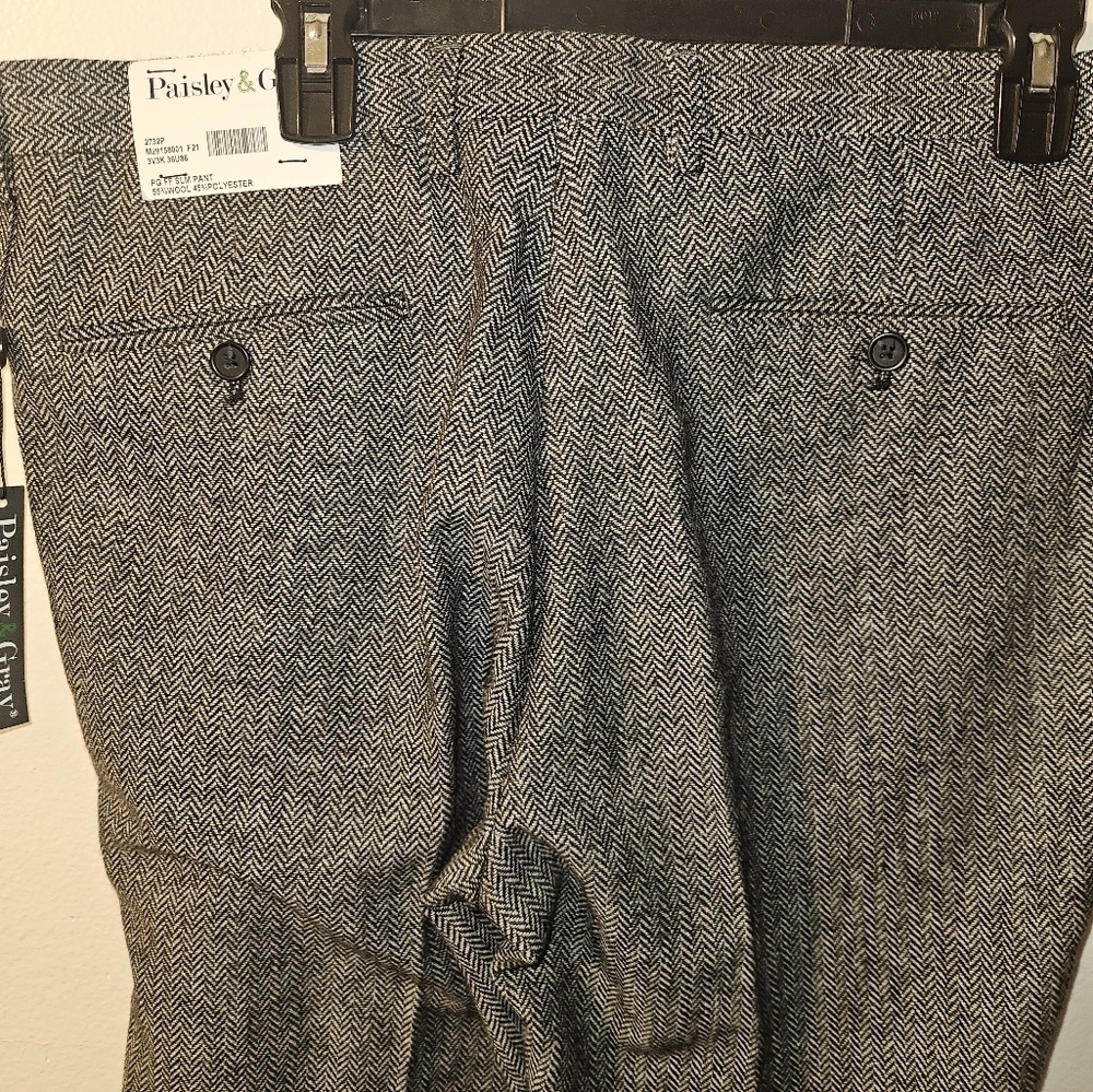 Paisley & Gray Mens Slim Fit Slacks Size 36/32 - Picture 9 of 13
